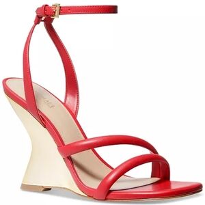 Michael Kors Nadina Wedge  Lacquer Red Size 9